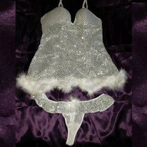 Women's sexy winter Christmas costume lingerie by Passion Forever Size L